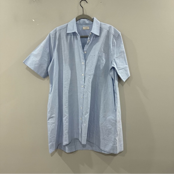 AYR Shirt Dress Novella Mini Button Down in Light Blue - Picture 2 of 7